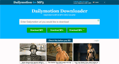 Desktop Screenshot of dailymotiontomp3.com